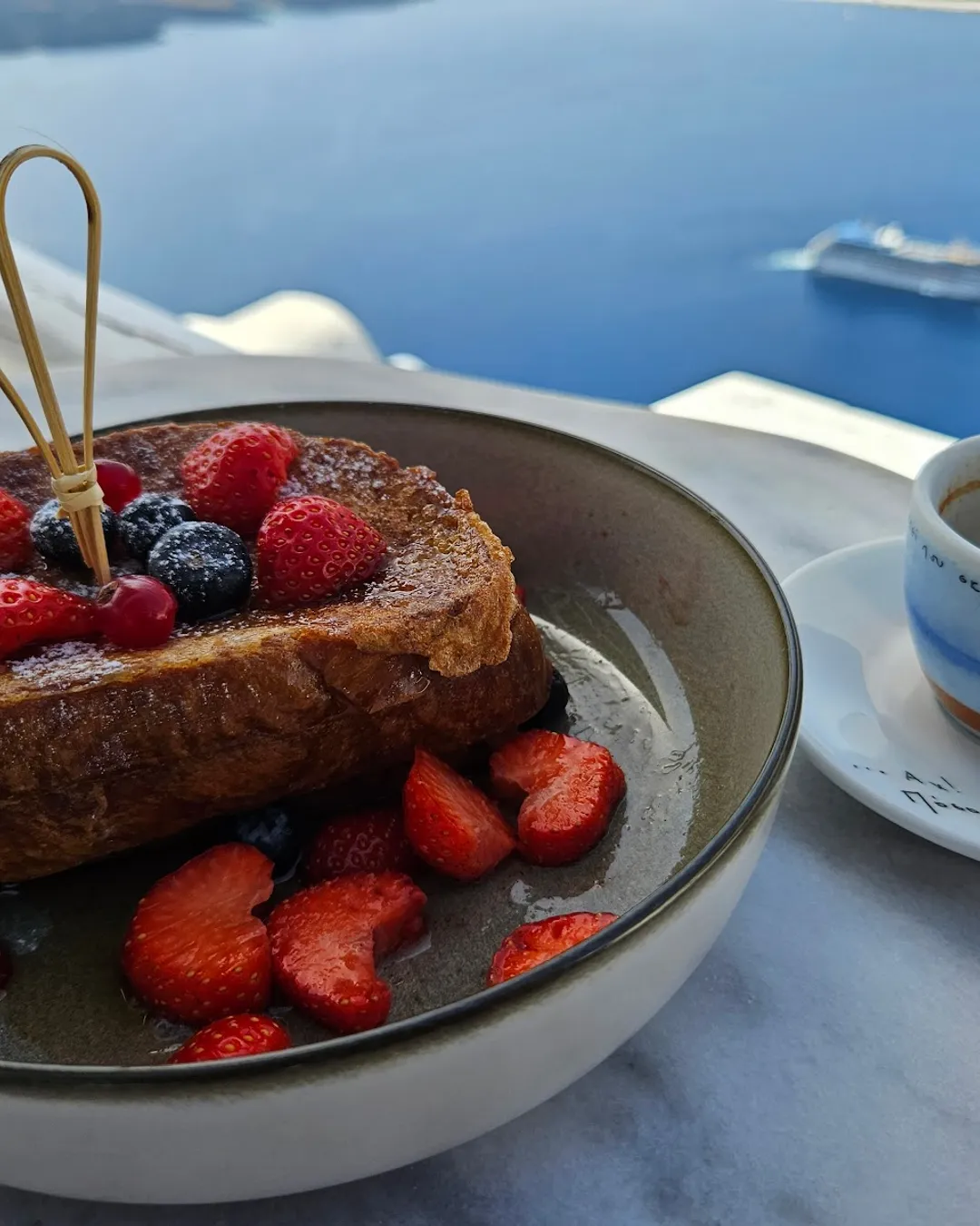 A plated brunch dish photographed at Galini Cafe